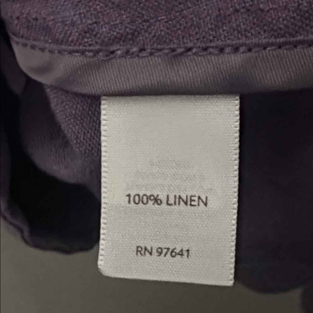 J. Jill Lavender purple two button loose linen Blazer - Picture 3 of 6
